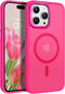 BENTOBEN iPhone 13 Pro Case - Hot Pink Translucent Matte, Slim Shockproof, Compatible with MagSafe, 6.1" Protective