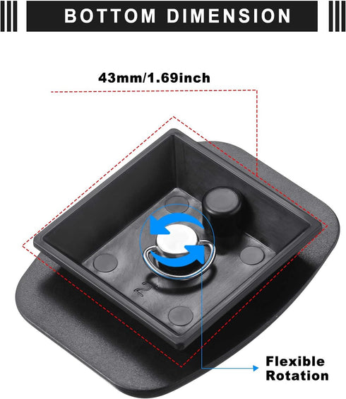 2 Pieces Tripod Quick Release Plate QB-4W (43 x 43 mm/1.7 x 1.7 Inch) Adapter Mount for Tripods and Cameras