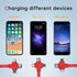4 Pcs 3 in 1 Charging Cable, Three in one Retractable Multi Charging Cable with USB C(Type-C)/Micro USB, Phone Holder, Compatible with Phone/Android/Tablet (Red+Blue+Green+Black)
