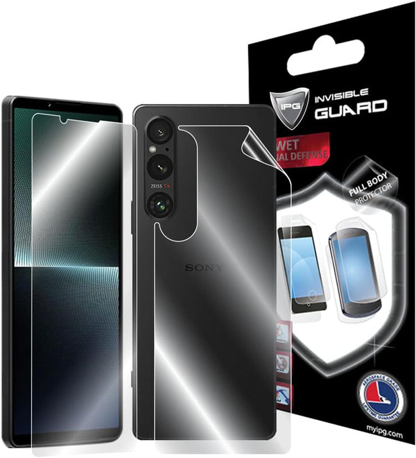 IPG For Sony Xperia 1 V Full Body Hydrogel Protector, Invisible Touch Screen Sensitive Ultra HD Clear Film, Anti