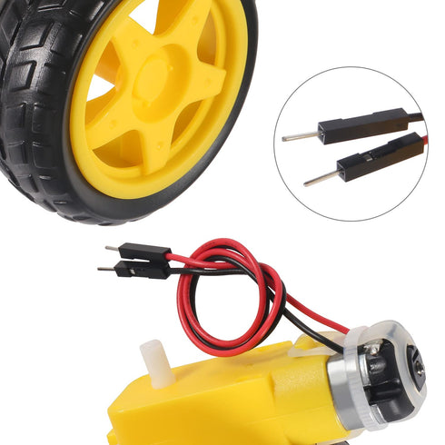 16PCS 3V-6V DC Electric Gear TT Motor DC Prewired Gear Motor Dual Shaft Intelligent Car Chassis for DIY Smart Car Robot