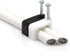 THE CIMPLE CO Dual, Twin, or Siamese Coaxial Cable Clips, Cat6, Electrical Wire Clip, 1/2 in Nail Clip, White (100