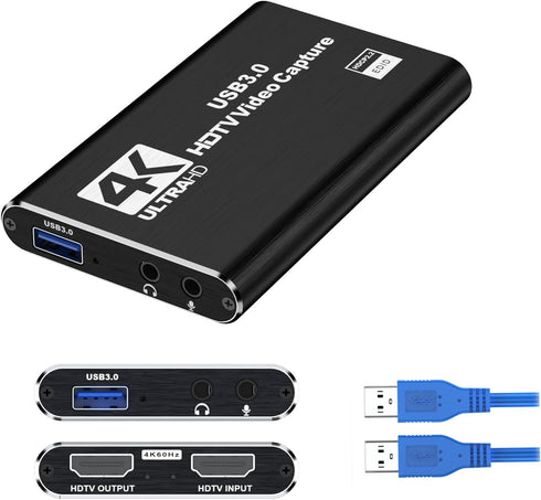 dobestyou 4K Capture Card Black for Streaming, Recording & Gaming Video Capture Device