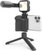 DigiPower Follow ME #GoViral Vlogging Kit for Cameras & Phones, with Microphone, 36 LED Light, Smartphone Grip,