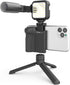 DigiPower Follow ME #GoViral Vlogging Kit for Cameras & Phones, with Microphone, 36 LED Light, Smartphone Grip,