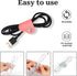 Heart Cord Organizer 3 Pack - PU Leather USB Cable & Earphones Storage Straps, Cute Charging Holder for Women & Girls.