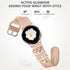 DaQin Flower Engraved Band for Samsung Galaxy Watch 7/FE 6 5 4 40mm 44mm, Active 2, 20mm Soft Silicone Strap