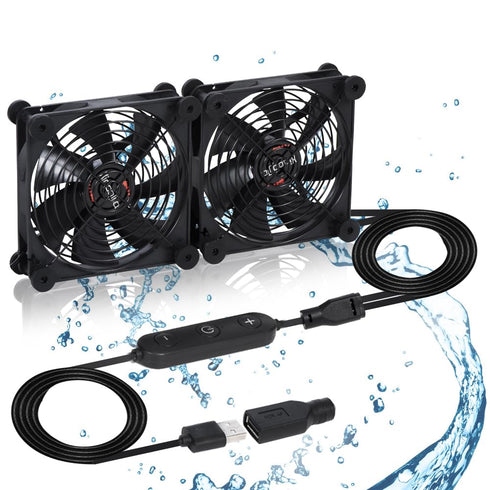xiaoqijia Dual Quiet 140mm Fan with 10 Speed USB 5V Fan DC 12V