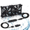 xiaoqijia Dual Quiet 140mm Fan with 10 Speed USB 5V Fan DC 12V