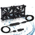 xiaoqijia Dual Quiet 140mm Fan with 10 Speed USB 5V Fan DC 12V