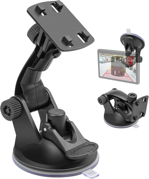 EWAY 4-Hole Direct Fit Suction Cup Mount for Backup Camera 4.3"/5" Monitor, Knob-Lock