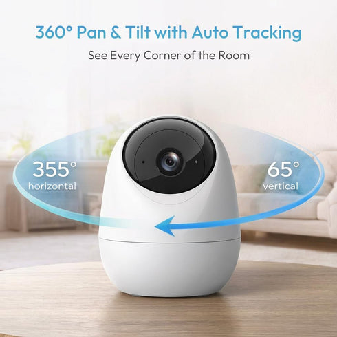 Rraycom 2Pack 2K 5G/2.4 360-Degree 24/7 Security Camera Indoor GHz Wi-Fi, Baby Monitor Pet/Dog Camera for Home