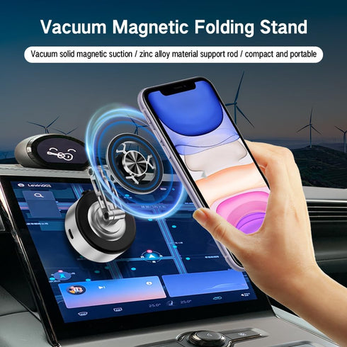 Jemey 360 16/15/14/13, Magnetic Phone Holder for Car, Rotation & Foldable, Electric Vacuum Suction Cup Mount