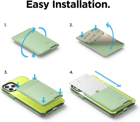 elago Phone Card Holder - Ultra Slim Secure Wallet for Back of Phone, 3M Adhesive for iPhone