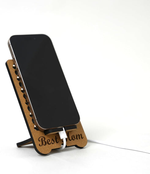 Generic Walnut Phone Stand, Personalized Engraving, Natural Wood, Non-Toxic Finish Maple & Walnut Wood, Best Present