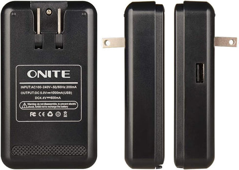 Onite Universal Cellphone Removable Battery Charger with Extra 5V USB Output Port