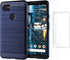 Asuwish Compatible with Google Pixel 2XL Case and Tempered Glass Screen Protector, Slim Silicone Cover