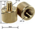 CAMVATE Tripod Thread Reducer Adapter 3/8" -16 Female to 1/4"-20 Male (2 Pieces) - 1233