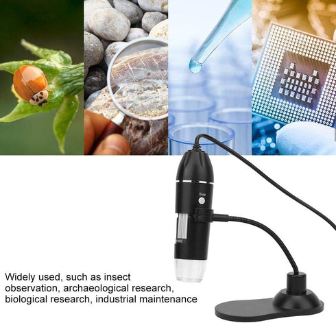 LED Digital Microscope, Aluminum Alloy for Biological Research and Insect Observation