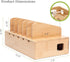 Prosumer's Choice 5-Port Wooden Charging Station Organizer - Base for Phones, Tablets and Laptops - Multi-Device