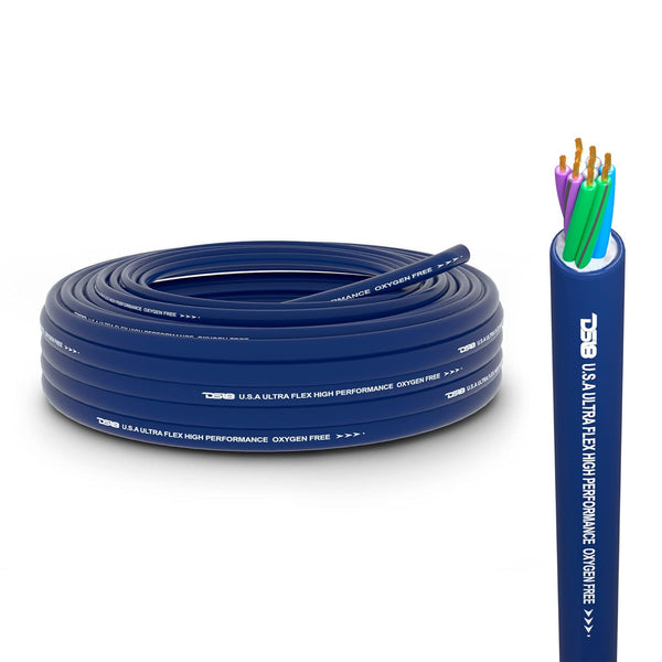 DS18 SW-9.18GA-25FT 9 Conductor 18 Gauge 4-Channel Ultra Flex Speaker Wire Speed Cables, 25 Feet