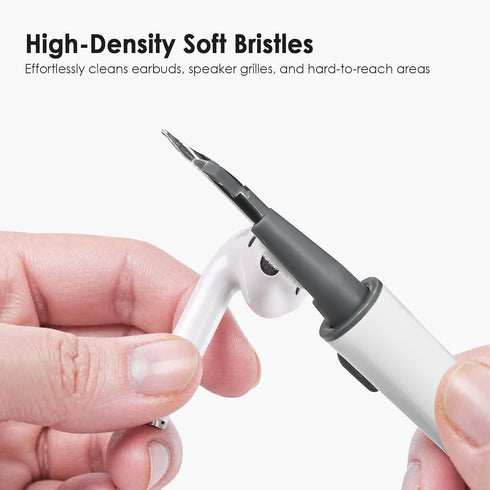 TENOC 1 2 3, Cleaner Kit for Airpods, Multi-Functional Clean Pen with Soft Brush for Airpods Pro Wireless Headphones