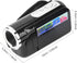 Video Camera Camcorder, 2inch TFT LCD Screen, HD Digital 16X Zoom Vlogging Camera for Kids Gift - Black