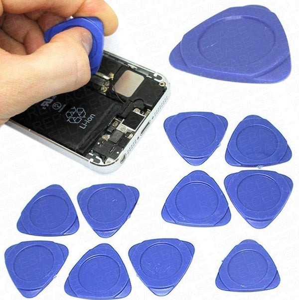 10 Pieces Universal Triangle Plastic Pry Opening Tool for Mobile Phone, Laptop, LCD Screen Disassembly, Blue Guitar