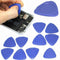 10 Pieces Universal Triangle Plastic Pry Opening Tool for Mobile Phone, Laptop, LCD Screen Disassembly, Blue Guitar