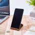 HOBBIESAY 2.95 Inch Walnut Wood Cell Phone Holder Smartphone Stand Desk Phone Mount Cellphone Cradle Handcrafted Wooden