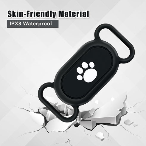 2pcs Dog Collar Holder for Galaxy Smarttag2, Silicone Pet Collar Case Cover, Cute Claw Style Waterproof Protective Case