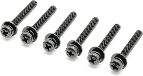 Replacement Screws 1 Set of Metric Screws (Model RS-198299) Pan Head - Philips Drive - Black Plated (Pack of 6)