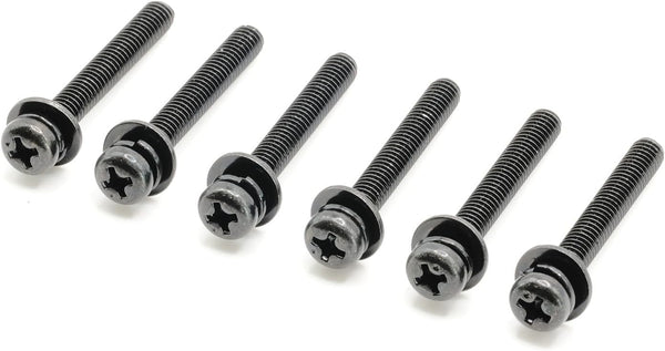 Replacement Screws 1 Set of Metric Screws (Model RS-198299) Pan Head - Philips Drive - Black Plated (Pack of 6)