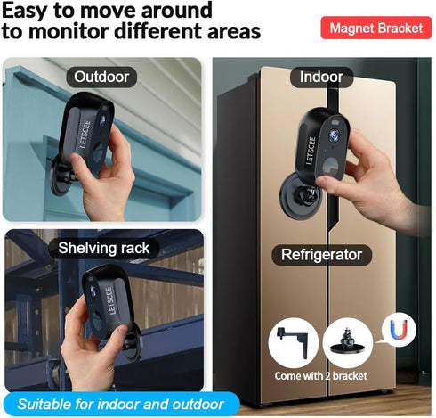 Wireless Security Cameras for Indoor/Outdoor, Alexa Home Security Cameras with Night Vision, 2-Way Audio, Motion
