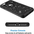 Hython Heavy Duty Full-Body Defender Case for iPhone 7 and 8, Bling Glitter Sparkle Hard Shell Hybrid - Black