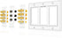 TNP Home Theater Wall Plate - 3-Gang 7.2 Surround Sound Distribution with Premium Gold Plated Copper Banana Binding Post
