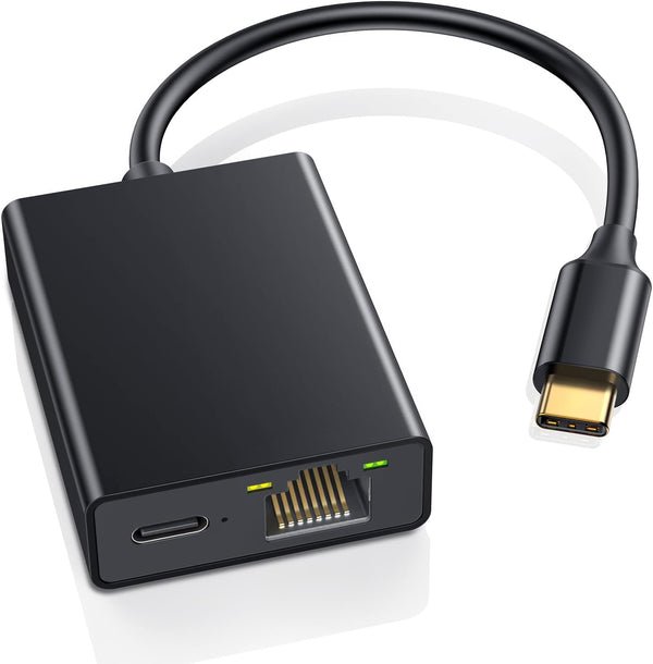 ZEXMTE USB C to Ethernet Adapter for Chromecast with Google TV, USB C to RJ45 Ethernet Network Adapter