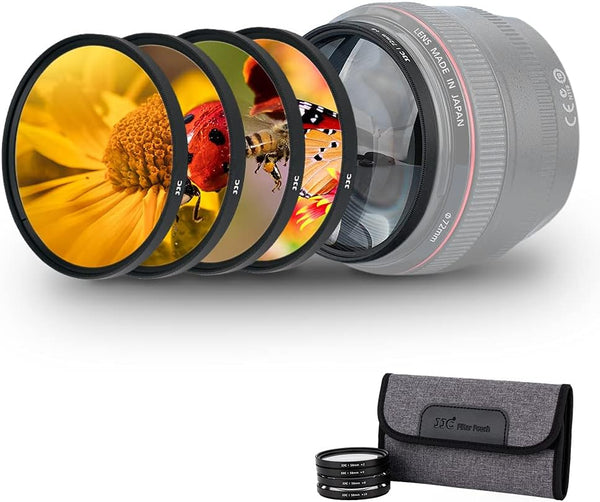 Macro Close-Up Filter 40.5mm (+2 +4 +8 +10) with Lens Filter Pouch for Sony ZV-1 ZV-1F A6700 A6600 A6500