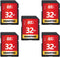 GIGASTONE 32GB 5-Pack SD Card, UHS-I U1 Class 10 SDHC Memory Card for Canon Nikon Sony Pentax Kodak Olympus Panasonic,