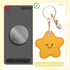 lasuroa Backpack Cute Star Leather Keychain Holder, Waterproof Anti-Scratch Hidden GPS Tracker Case Cover Key chain