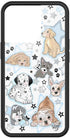 Wildflower Cases Puppy Party Case for Apple iPhone 13 Pro | Trendy Blue, Dogs, White, Protective Black Bumper, 4ft Drop