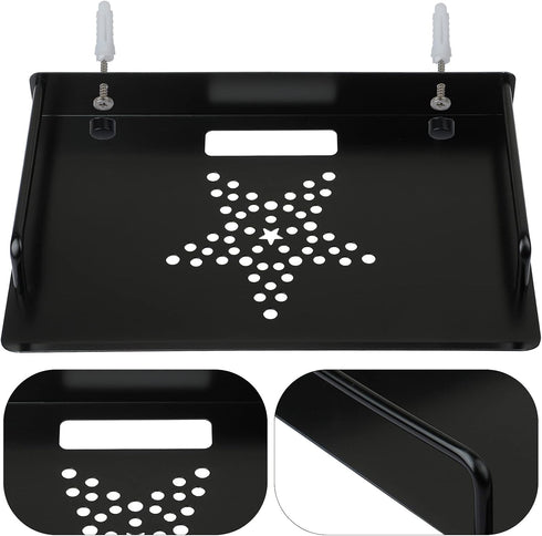 Xiboya textile Set 11.2'' 8.2'') Alumimum Alloy Wall Mount Shelf Bracket for TV Accessories WiFi Router TV Box Top Box