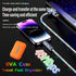 4 in 1 USB Charging Cable, 2 Pack 3.3ft Light up USB-C Cable, Multicolored RGB Starlights USB C to C Cable with EVA