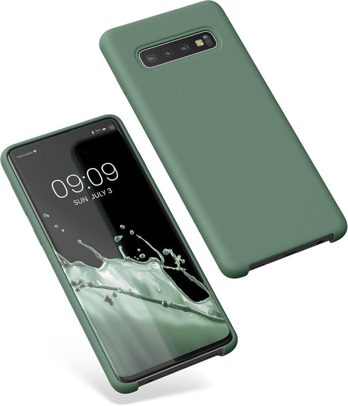 kwmobile Case for Samsung Galaxy S10, TPU Silicone Phone Cover with Soft Finish, Forest Green