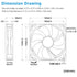 GDSTIME Dual Ball Bearings Cooling Exhaust Fan, 120mm x 120mm x 25mm, 5 inch 12v Brushless