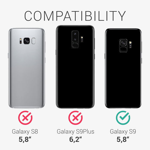 kwmobile Case for Samsung Galaxy S9, Black Matte TPU Silicone Phone Cover with Soft Finish