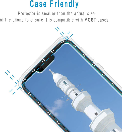 HPTech 2-Pack Tempered Glass Screen Protector for Motorola Moto G7 Power, G7 Supra, G7 Optimo Maxx