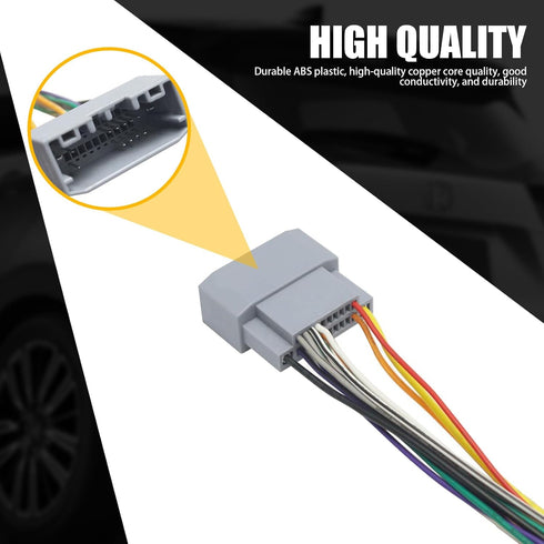 Sephile 3 6.49" PCS Car Audio DVD Retrofit Power Speaker Wiring Harness Socket Kit, ABS Injection Molded Portable