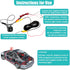 UHANBUT 12 170 Car Backup Camera, LED Night Vision Waterproof HD Rear View Camera, Wide Angle Long License Plate Frame