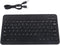 Spanish & English Language Rechargeable Mini Keyboard, Portable with 7 Multimedia Keys, 78 Buttons for iOS/Android